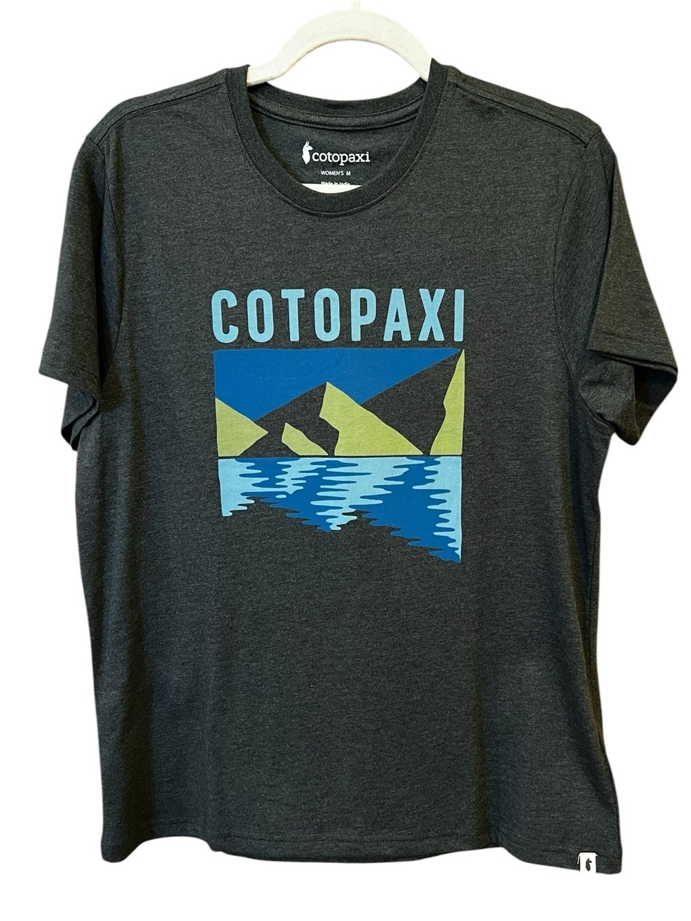Cotopaxi Mountain Reflections Graphic Tee Shirt Dark Grey Size Medium NWT Hiking